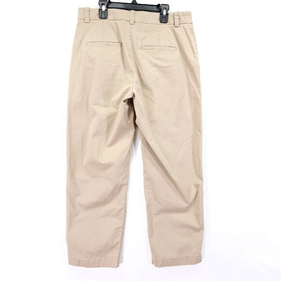 Vince Womens Dress Pants Size 8 Beige Straight Mid Rise Trousers - Picture 2 of 14